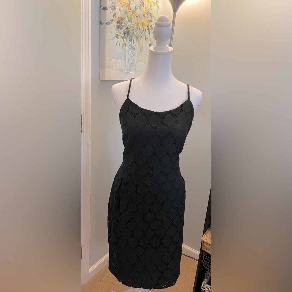 BANANA REPUBLIC Black Eyelet Dress